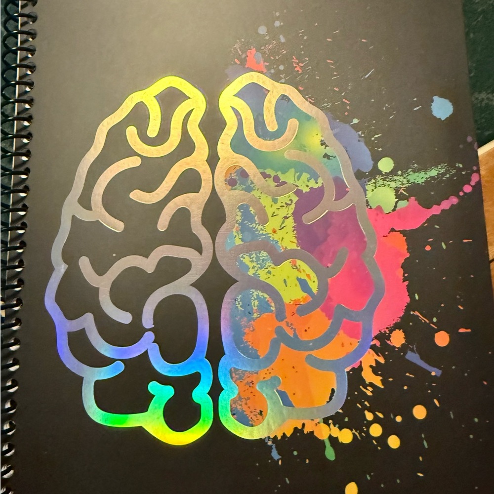 ***SOLD***Colorful Brain Design Spiral Notebook